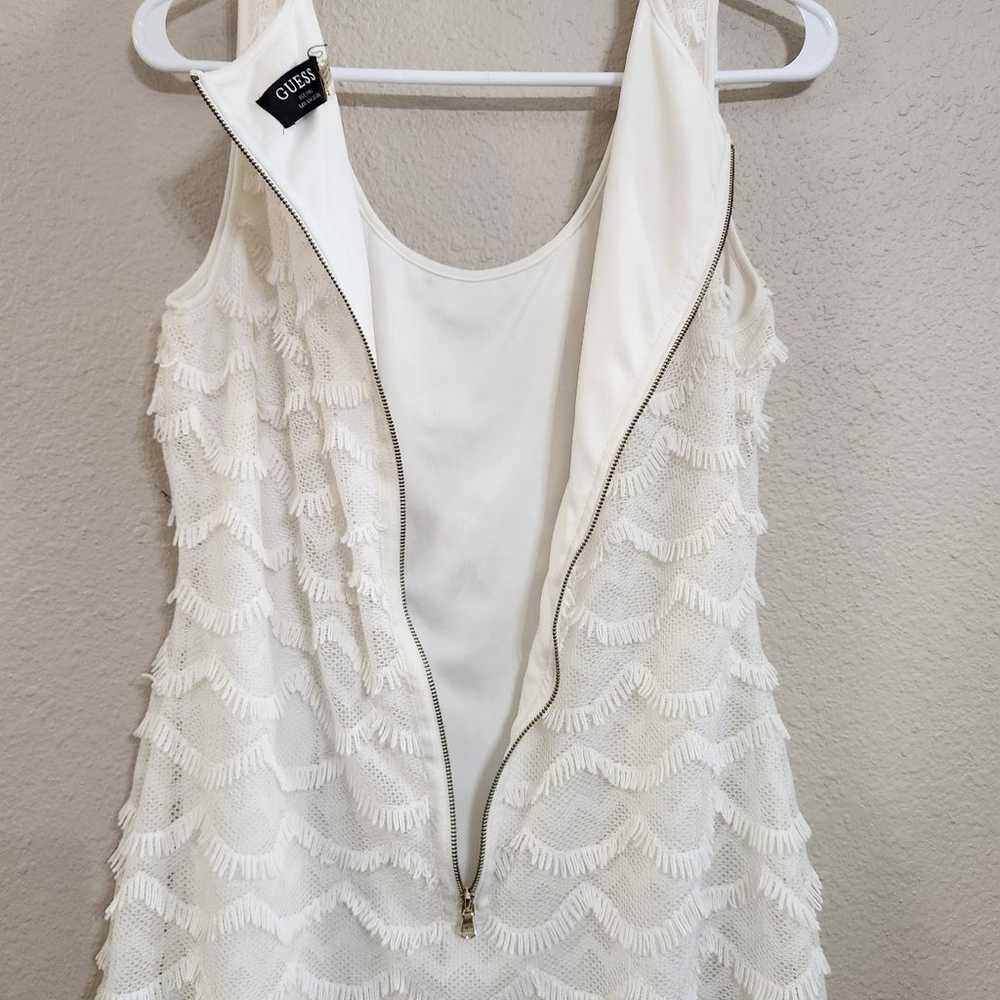 Guess ivory fringe dress size 12 - image 6