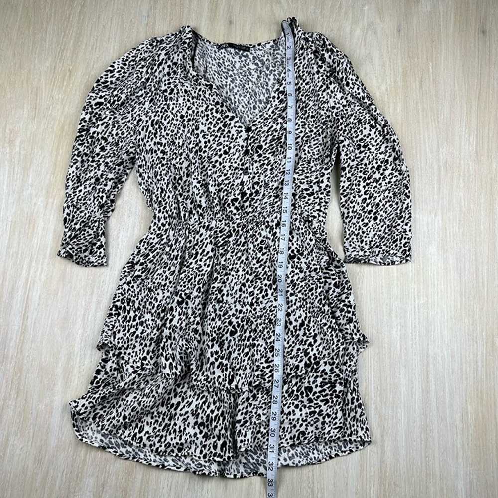 Zara Animal Cheetah Leopard Print Mini Tiered Chi… - image 11