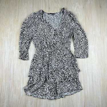 Zara Animal Cheetah Leopard Print Mini Tiered Chi… - image 1