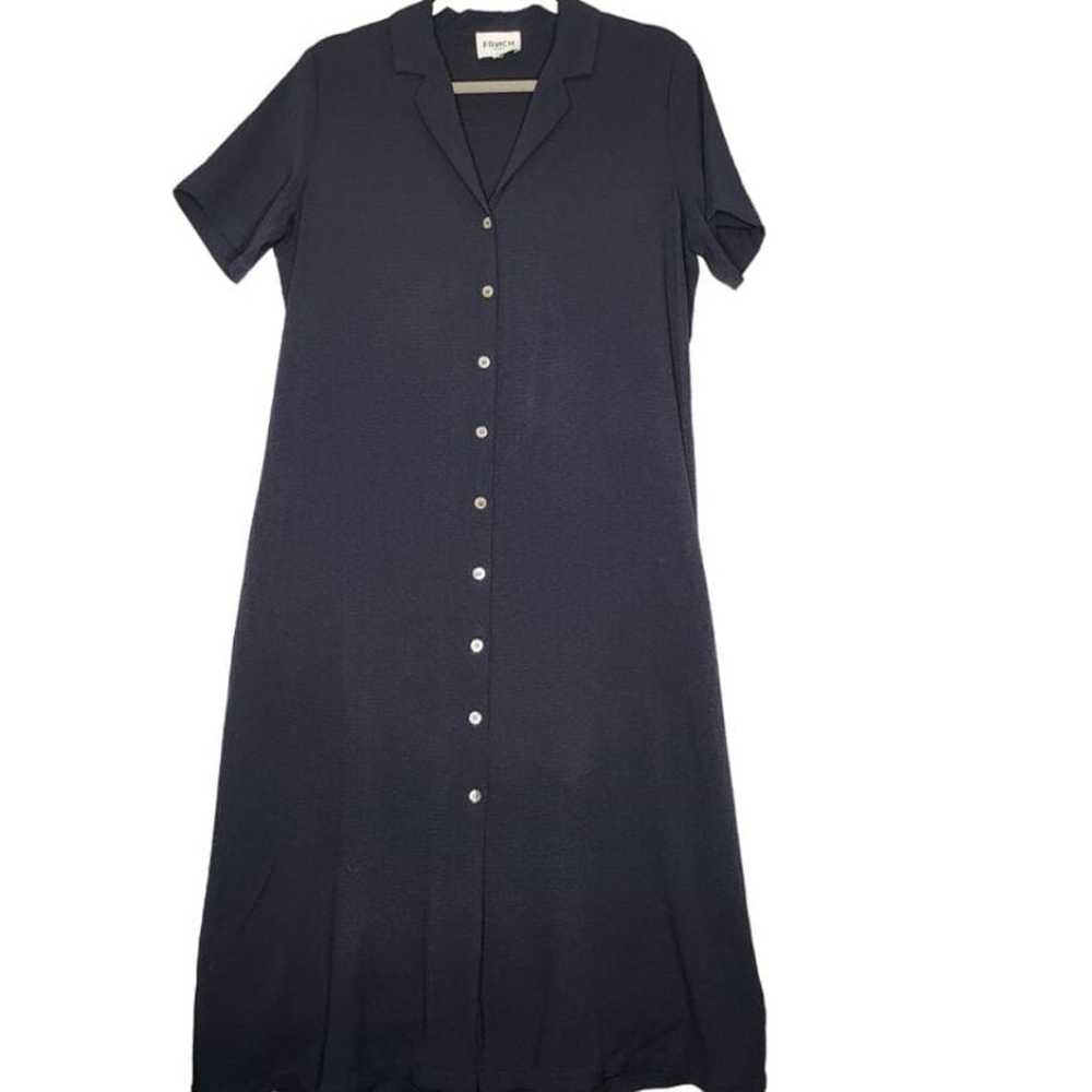 FRNCH Womans Dress Size Med Coline Navy Blue Cott… - image 1