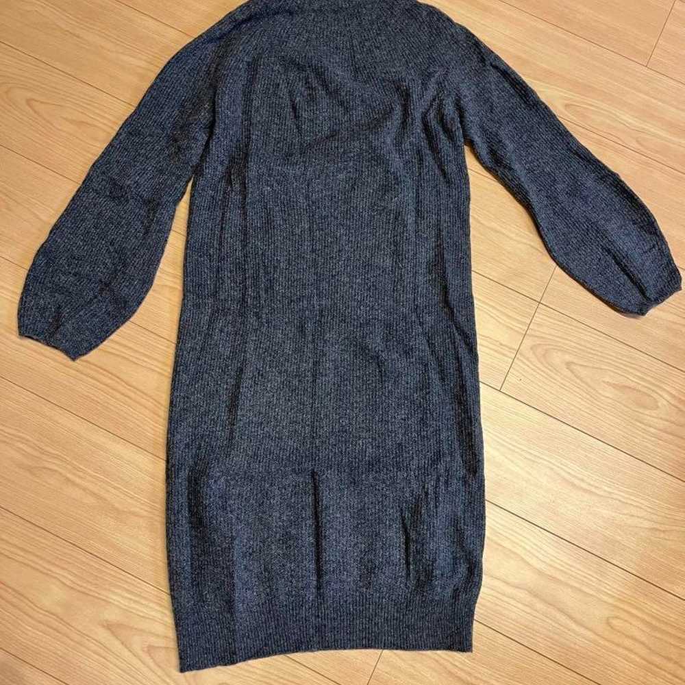 Gray knit dress, size M, UNIQLO. - image 2