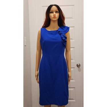 Royal Blue, Calvin Klein, Ruffled Shoulder Pre-ow… - image 1