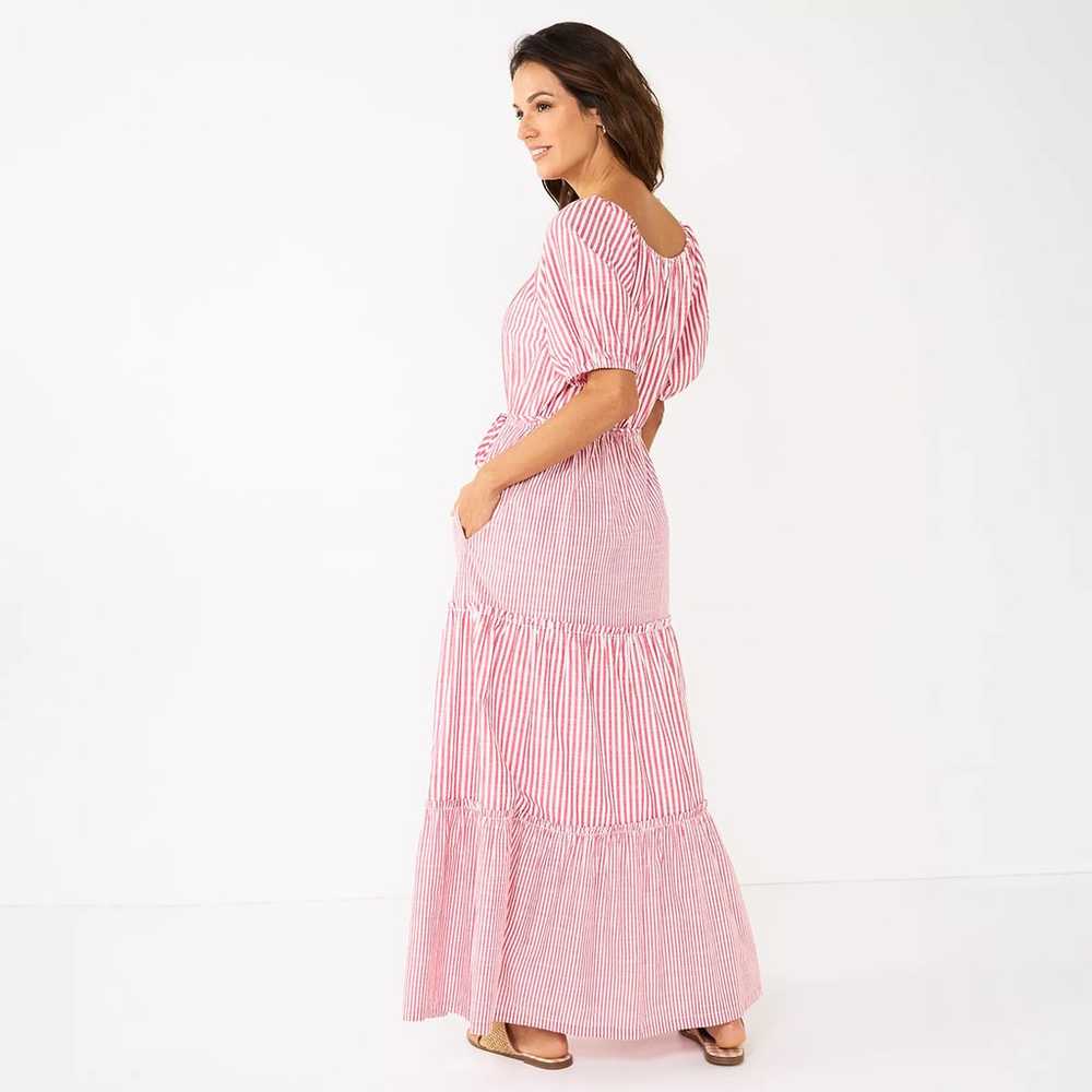 DRAPER JAMES RSVP Short Sleeve Tiered Maxi Dress - image 4