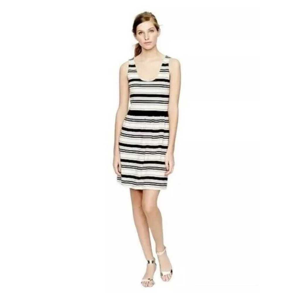 J. Crew Women's Large Villa Dress Black Ivory Str… - image 1