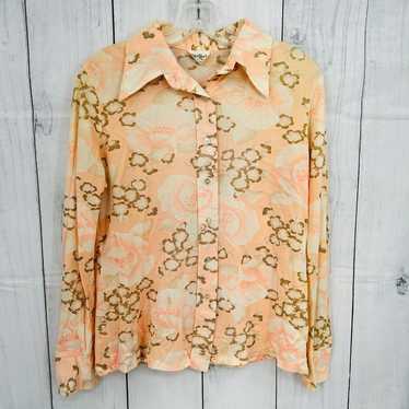 Shirt Rack MEDIUM American VINTAGE Floral Shirt p… - image 1