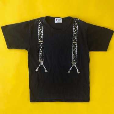 80s Simply Hot Suspender Bedazzled Shirt - image 1