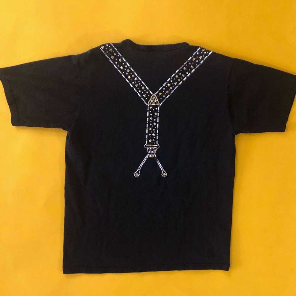 80s Simply Hot Suspender Bedazzled Shirt - image 4