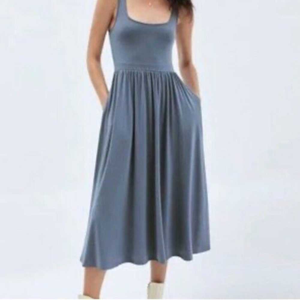 Aritzia Wilfred Market Midi Dress Size Small Grey… - image 1