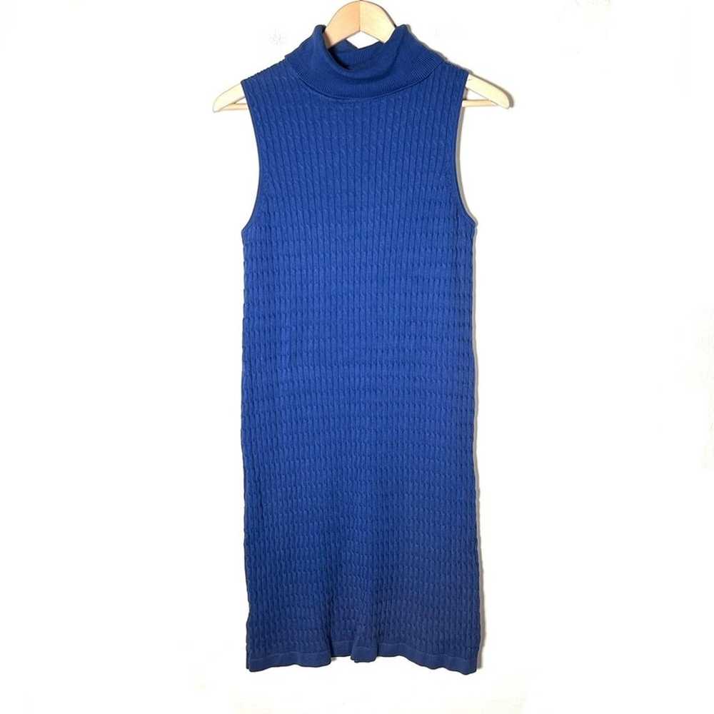 Tommy Bahama royal blue cable knit sleeveless swe… - image 1