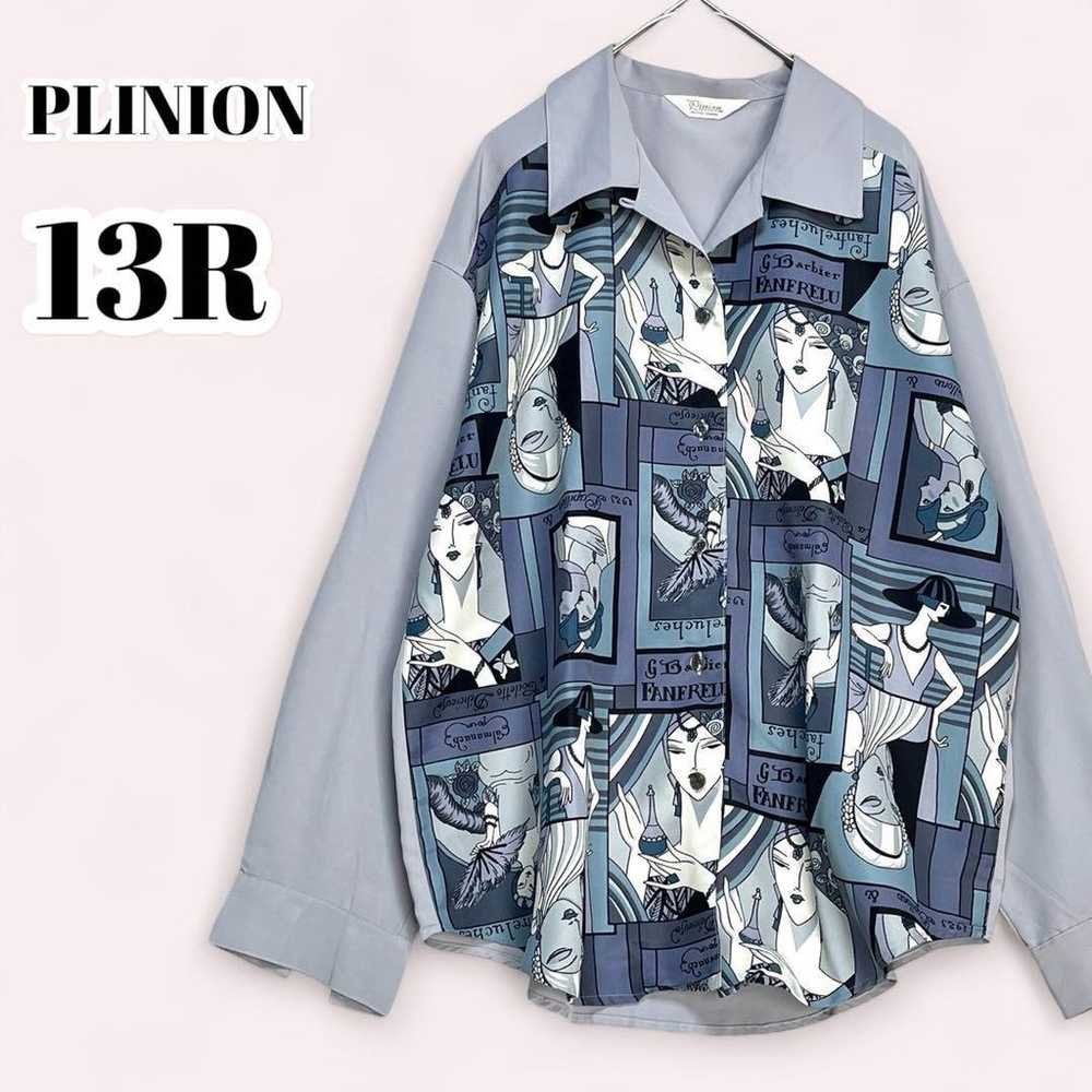 4112【PLINION】Art-style Printed Blouse Made in Jap… - image 1