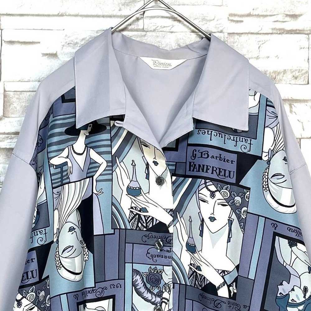 4112【PLINION】Art-style Printed Blouse Made in Jap… - image 2