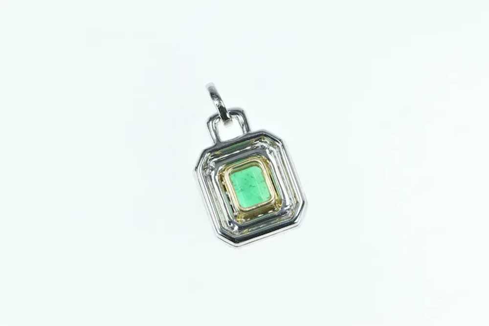 18K 3.20 Ctw Very Fine Natural Emerald Diamond Pe… - image 2