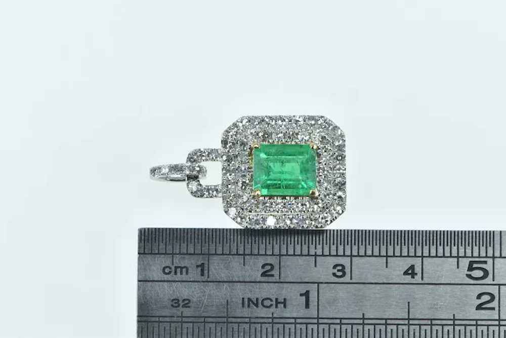 18K 3.20 Ctw Very Fine Natural Emerald Diamond Pe… - image 4