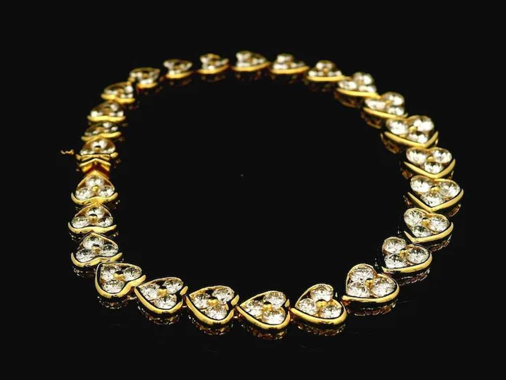 18k Yellow Gold 6.26ctw Fiery Diamond Graduated O… - image 11