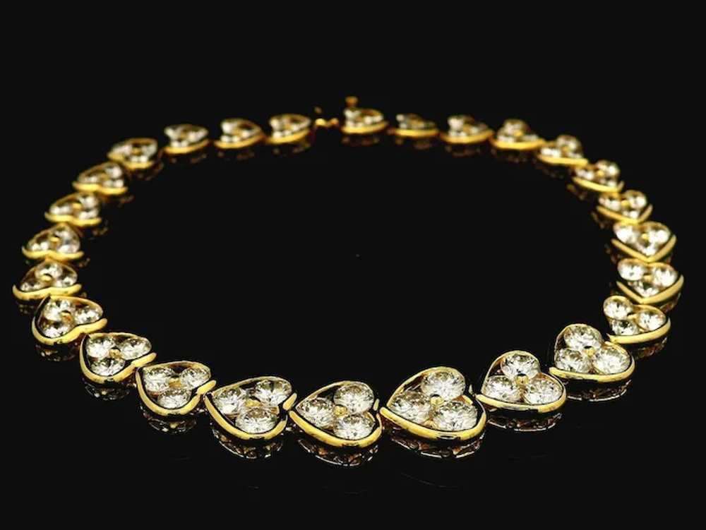 18k Yellow Gold 6.26ctw Fiery Diamond Graduated O… - image 2