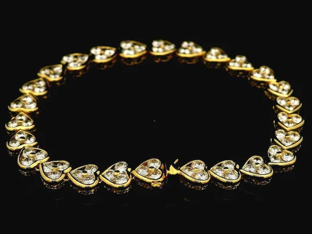 18k Yellow Gold 6.26ctw Fiery Diamond Graduated O… - image 4