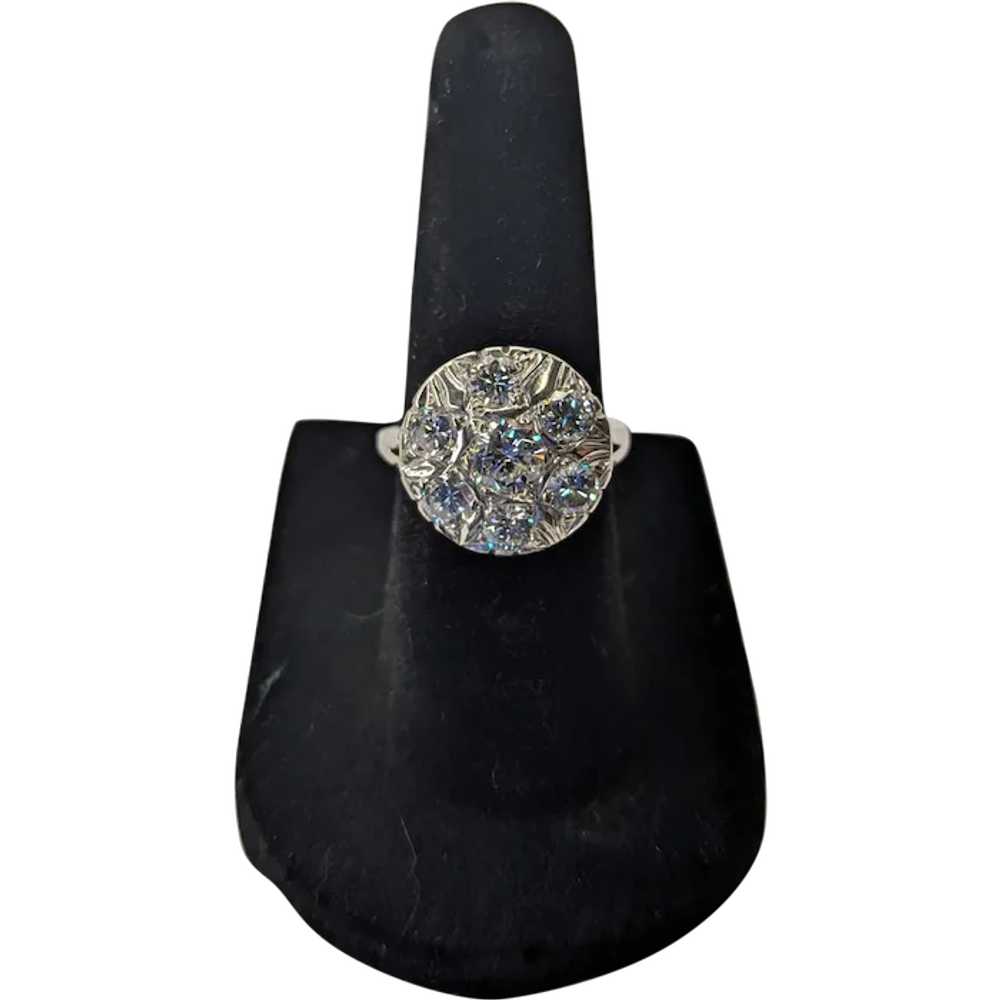 14K White Gold Lady's Combination Ring - image 1