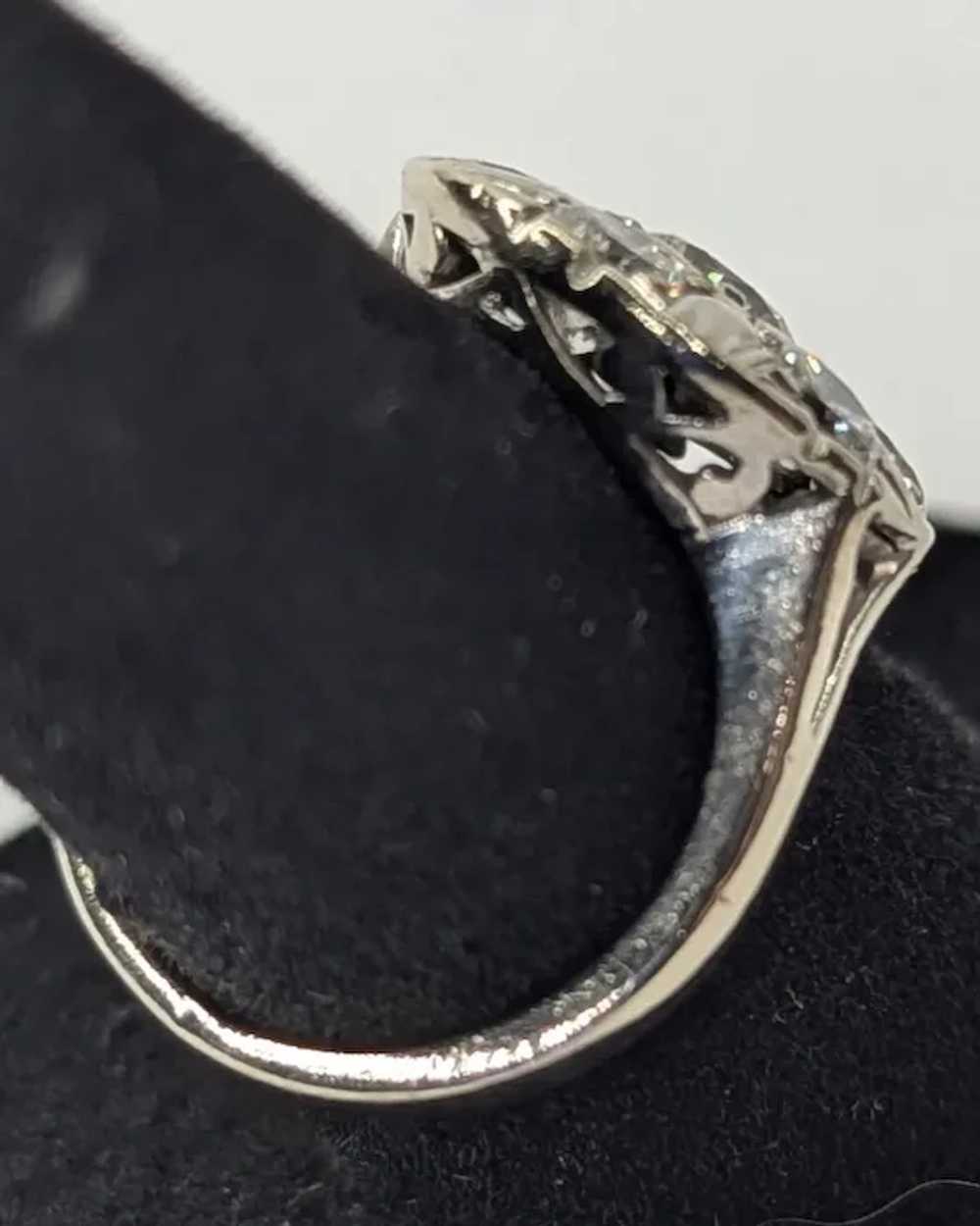 14K White Gold Lady's Combination Ring - image 3