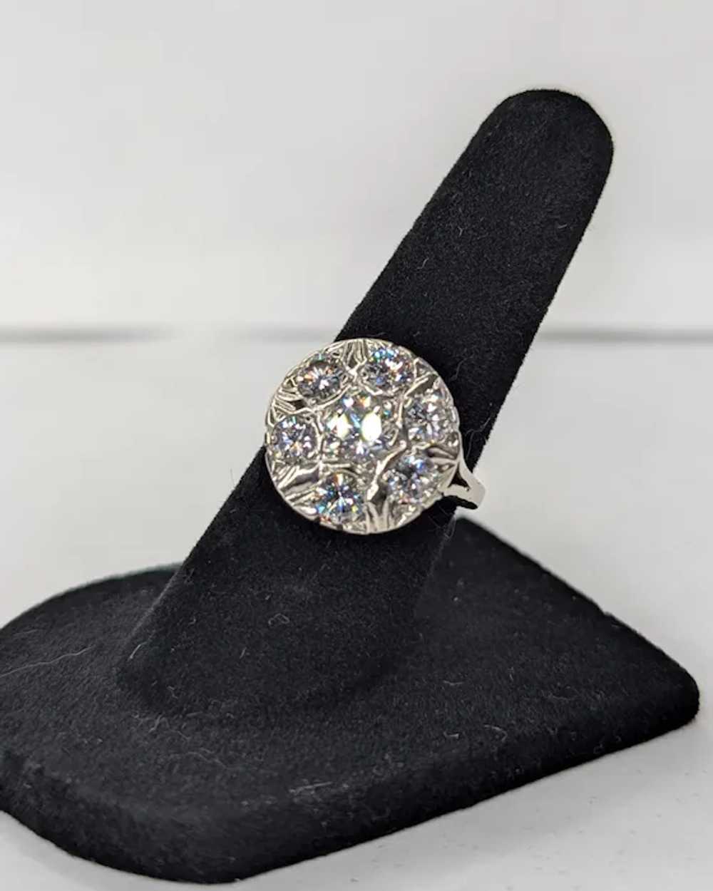 14K White Gold Lady's Combination Ring - image 4