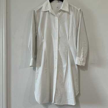 Gap Long Sleeve White Shirt Dress - image 1