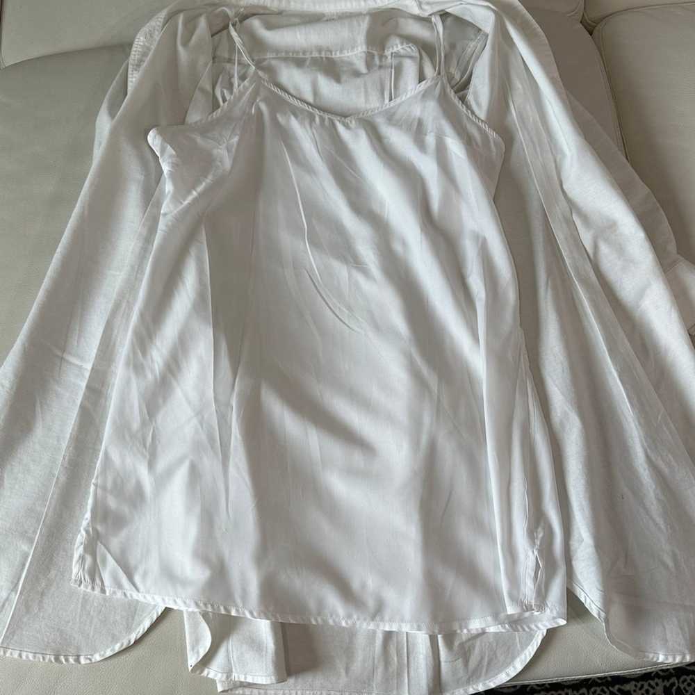 Gap Long Sleeve White Shirt Dress - image 6