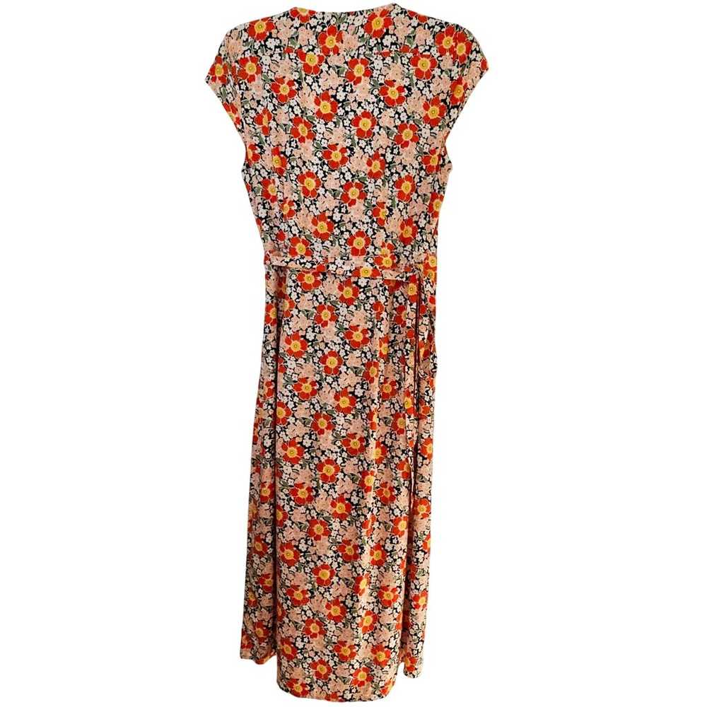 J. Crew Mercantile Small Easy Wrap Midi Dress 70s… - image 9