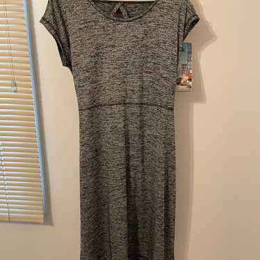 T by Talbots Heathered Gray Midi Dress