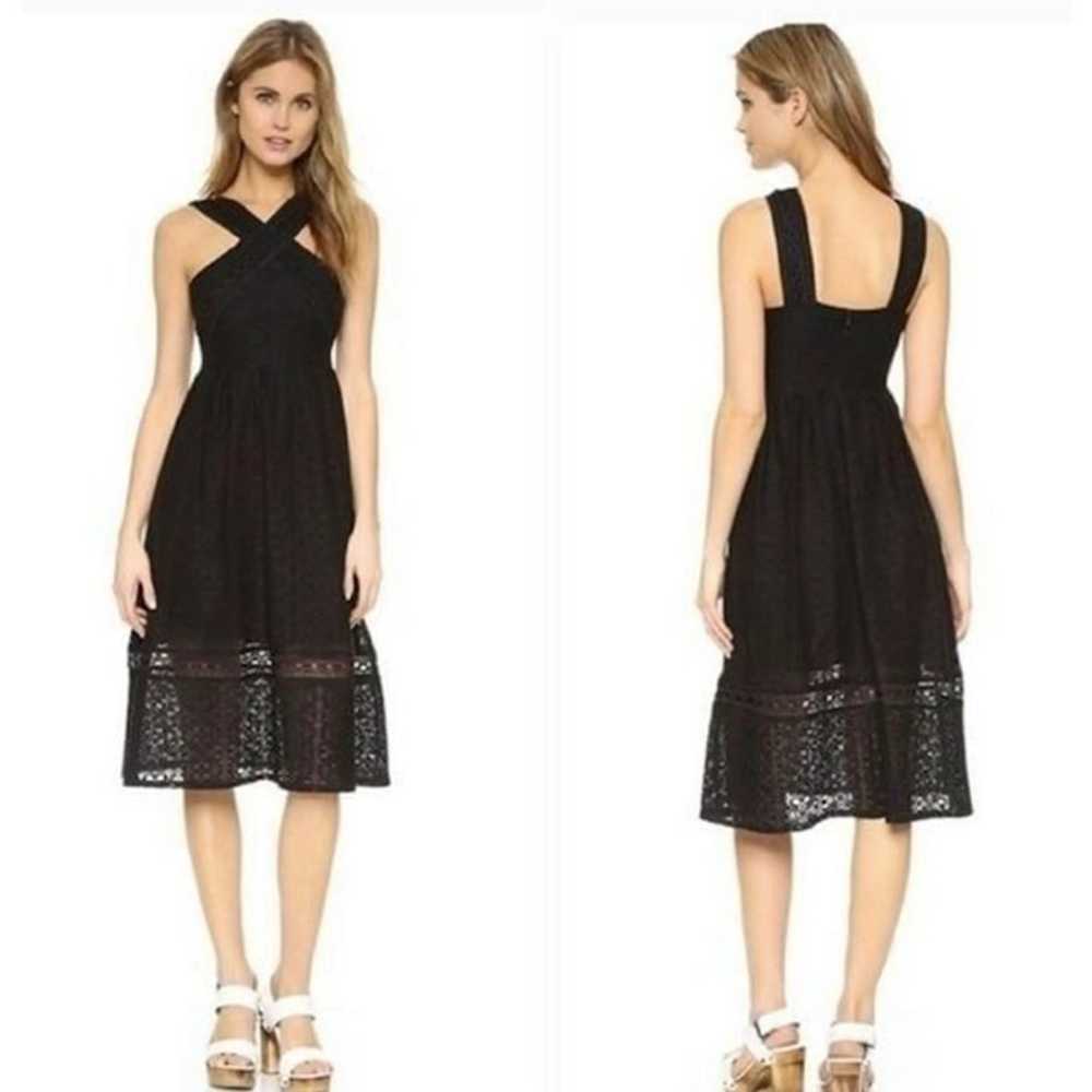 J.O.A Black Eyelet Dress - Small - image 1