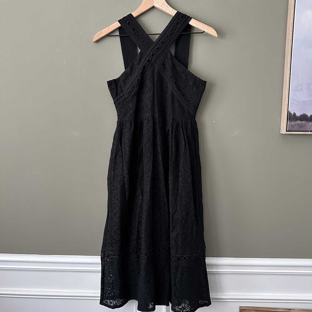 J.O.A Black Eyelet Dress - Small - image 2