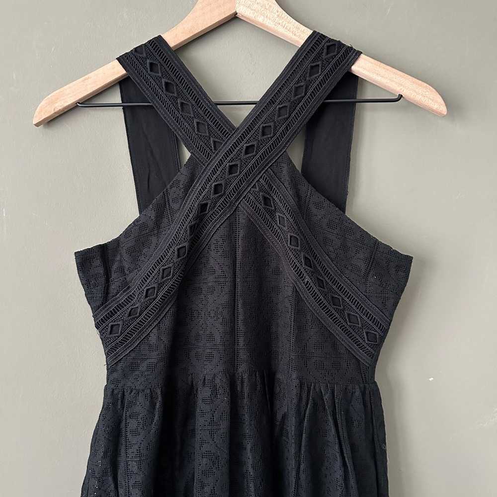 J.O.A Black Eyelet Dress - Small - image 3