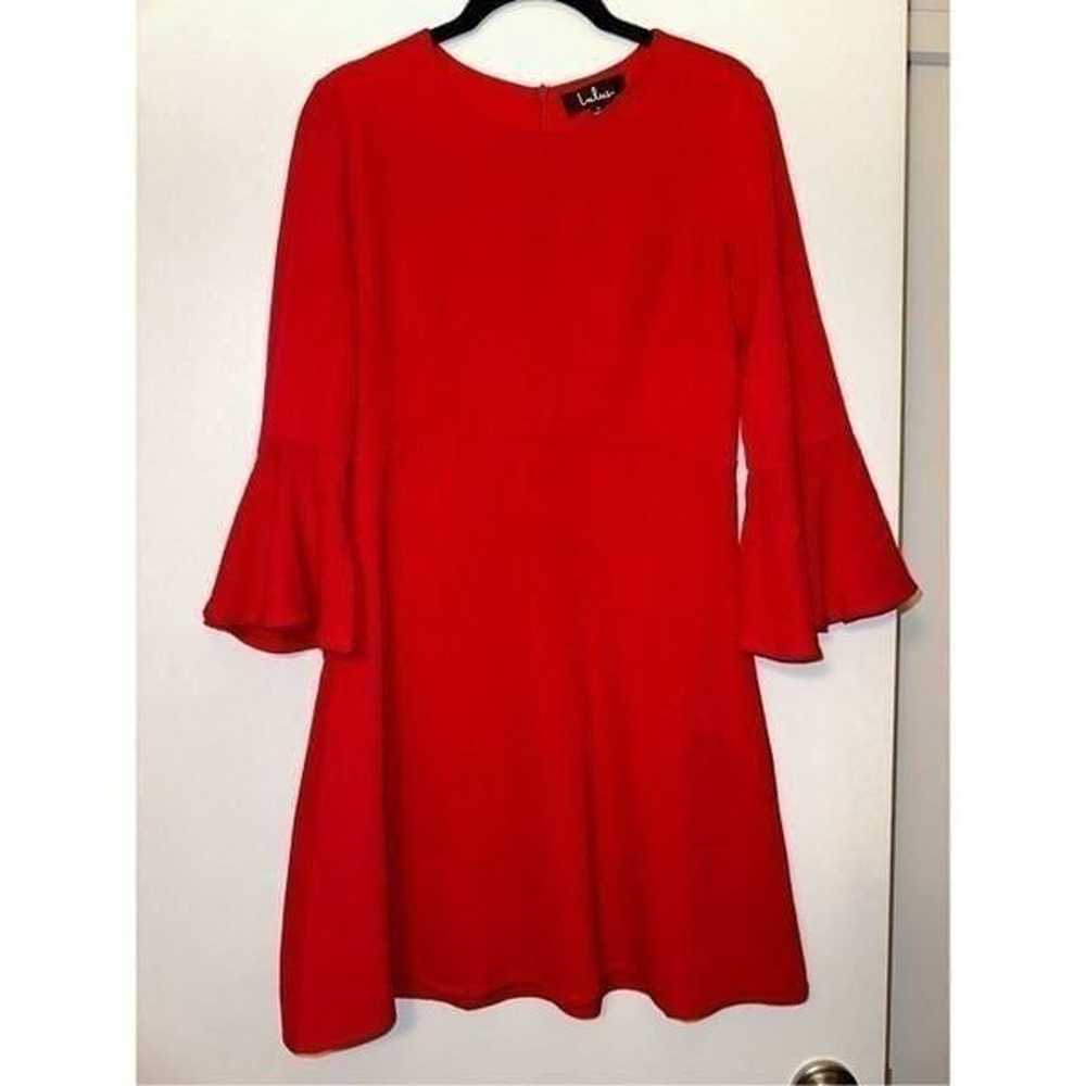 Lulus Women’s Red Bell Sleeve Dress Size Small - image 1