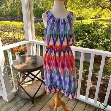 Athleta Ikat Martinique Rainbow Dress