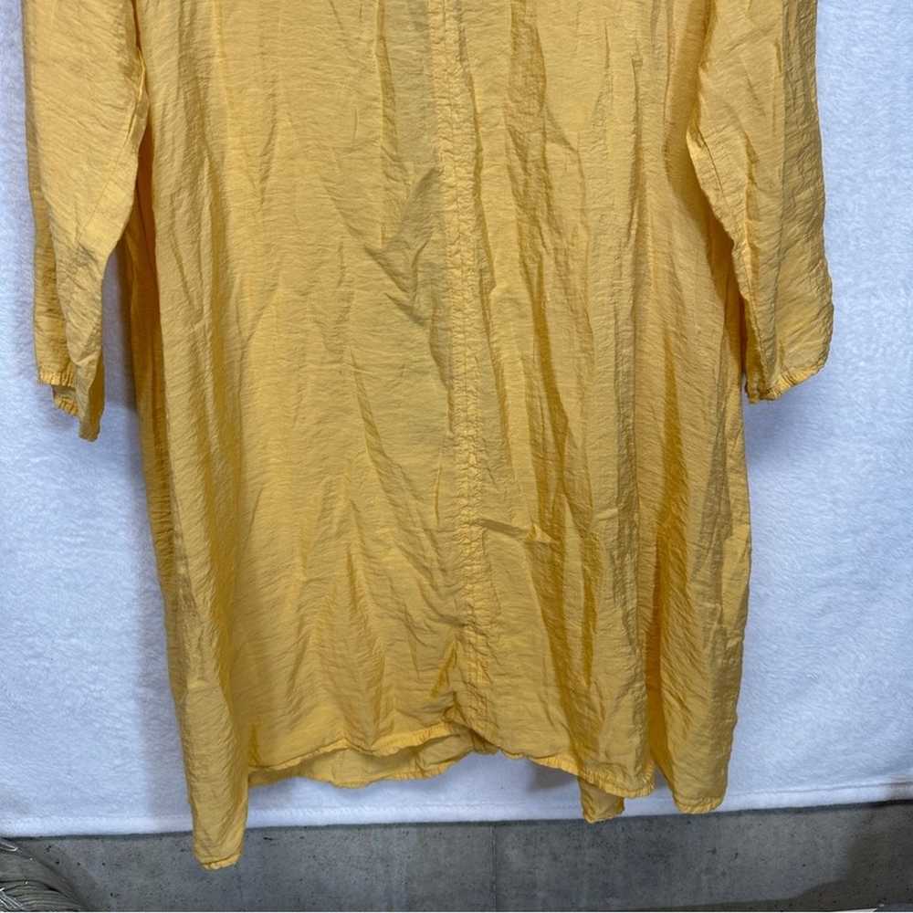 Cut Loose Yellow Tie Neck 3/4 Sleeve Lightweight … - image 3