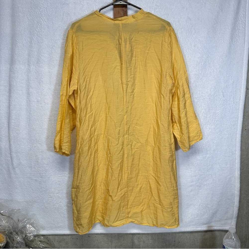 Cut Loose Yellow Tie Neck 3/4 Sleeve Lightweight … - image 4