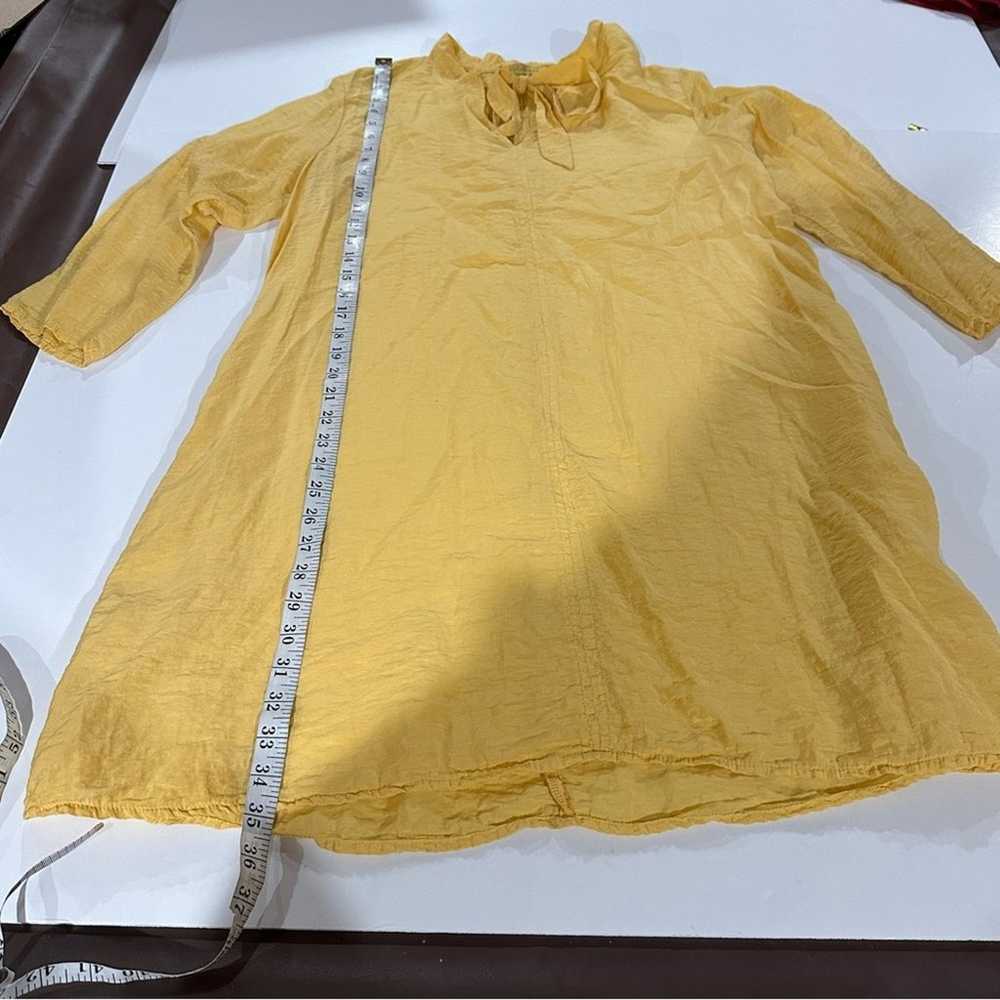 Cut Loose Yellow Tie Neck 3/4 Sleeve Lightweight … - image 8