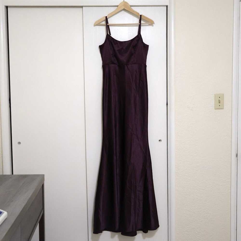 Lulus Make You Shine Dark Purple Satin Mermaid Ma… - image 1