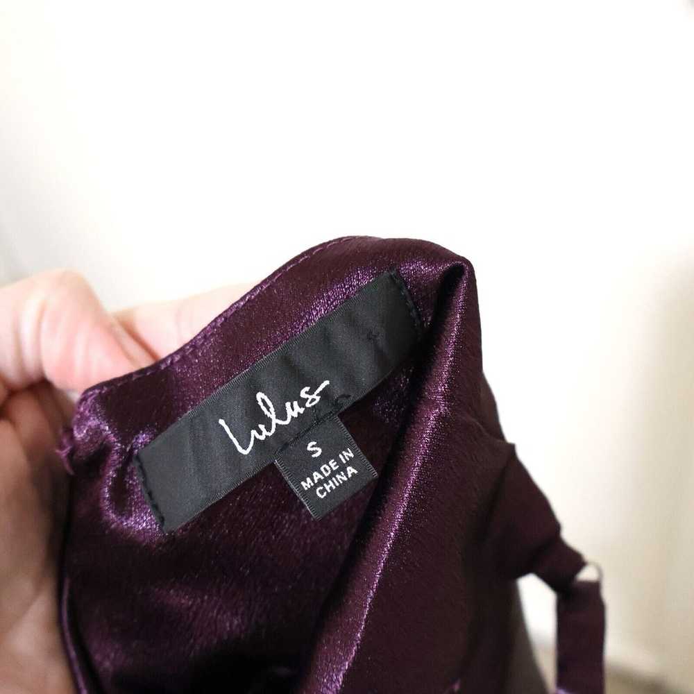 Lulus Make You Shine Dark Purple Satin Mermaid Ma… - image 3