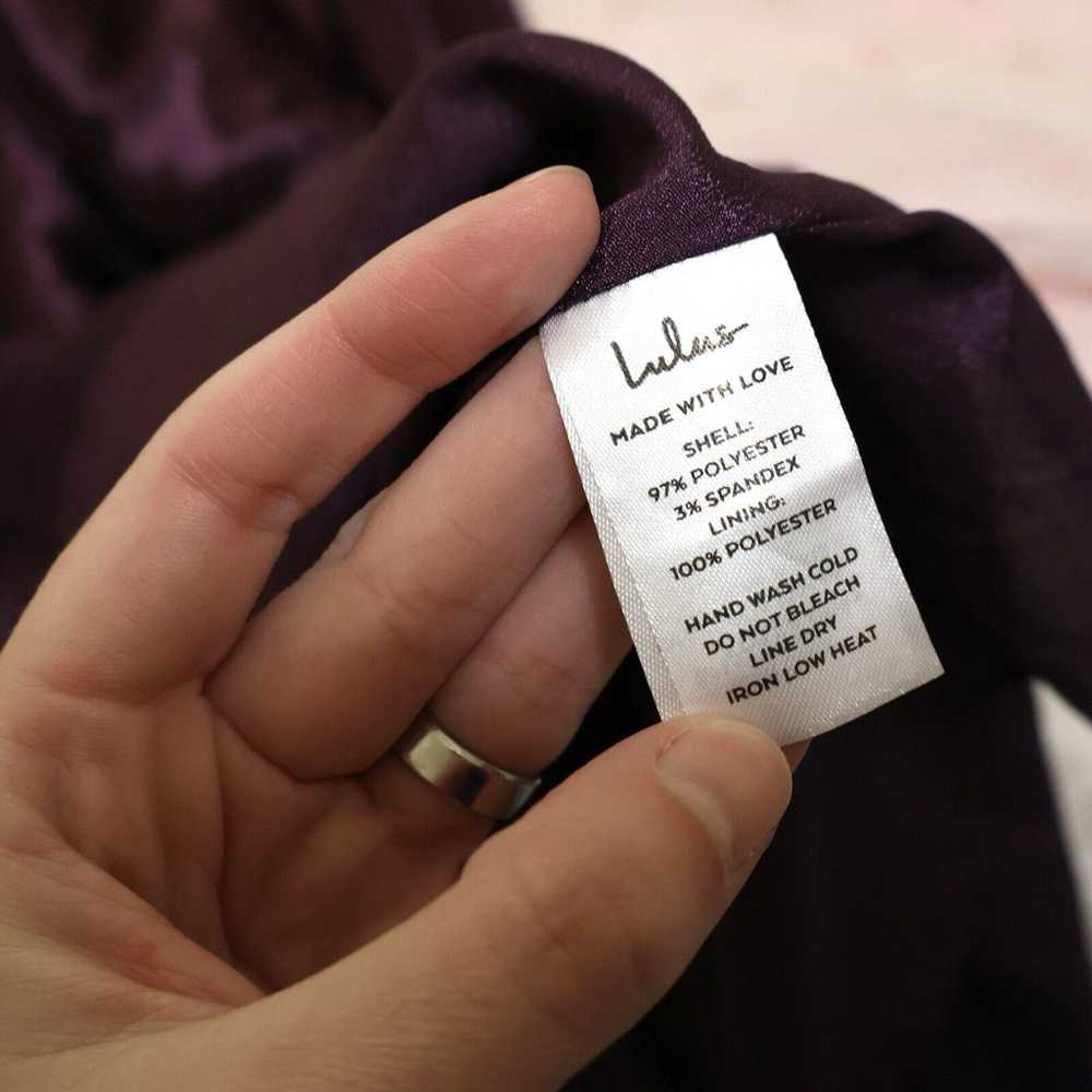 Lulus Make You Shine Dark Purple Satin Mermaid Ma… - image 7