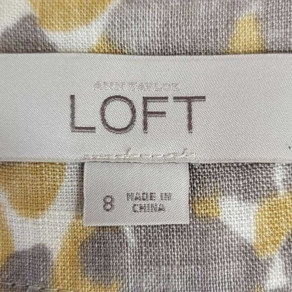 Ann Taylor Loft Yellow & Gray Linen Sleeveless Dr… - image 4