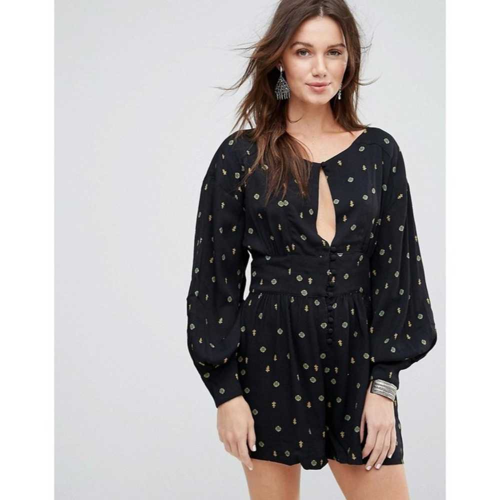 Free People Boho Chic Floral Love Grows Romper - image 3