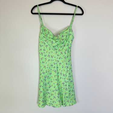 Zara Green Floral Slip Dress - image 1