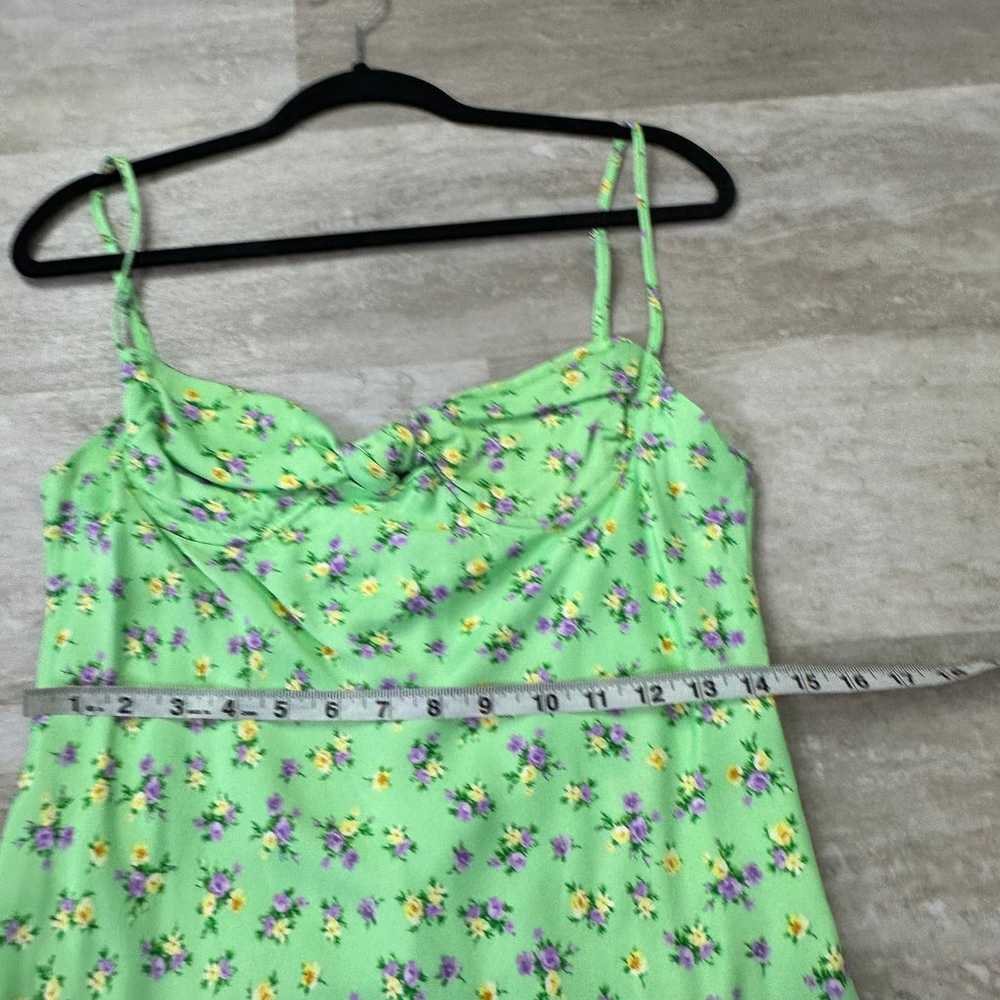 Zara Green Floral Slip Dress - image 6