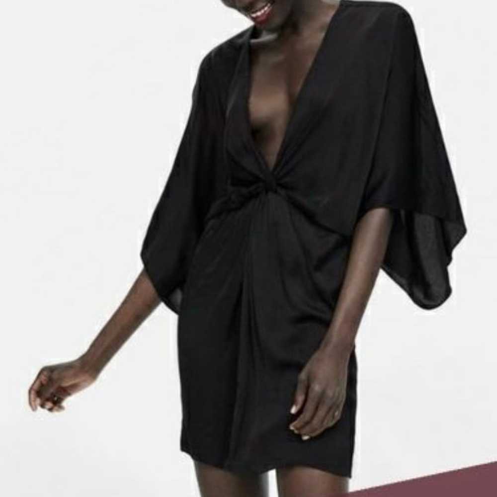 Zara Collection Mini Kimono Twist Front Satin Tun… - image 3