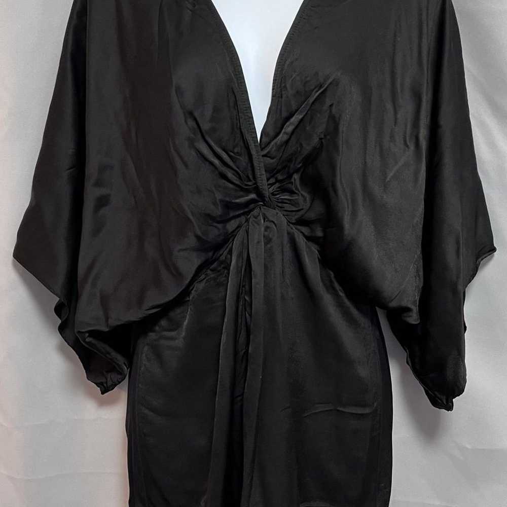 Zara Collection Mini Kimono Twist Front Satin Tun… - image 4