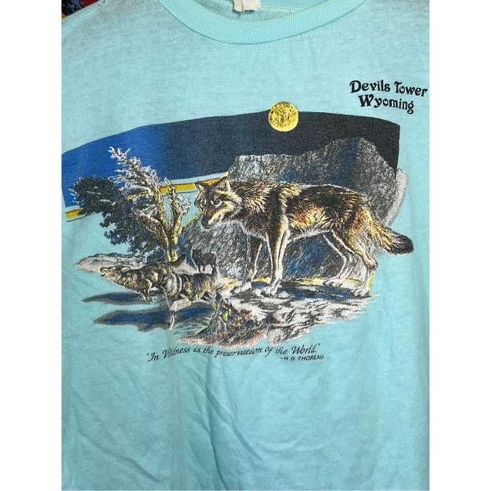 Vintage 70s Devils Tower Wyoming Nature Tee - image 2