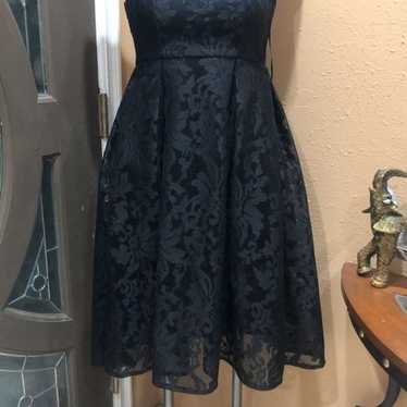 Lulus black lace open back dress