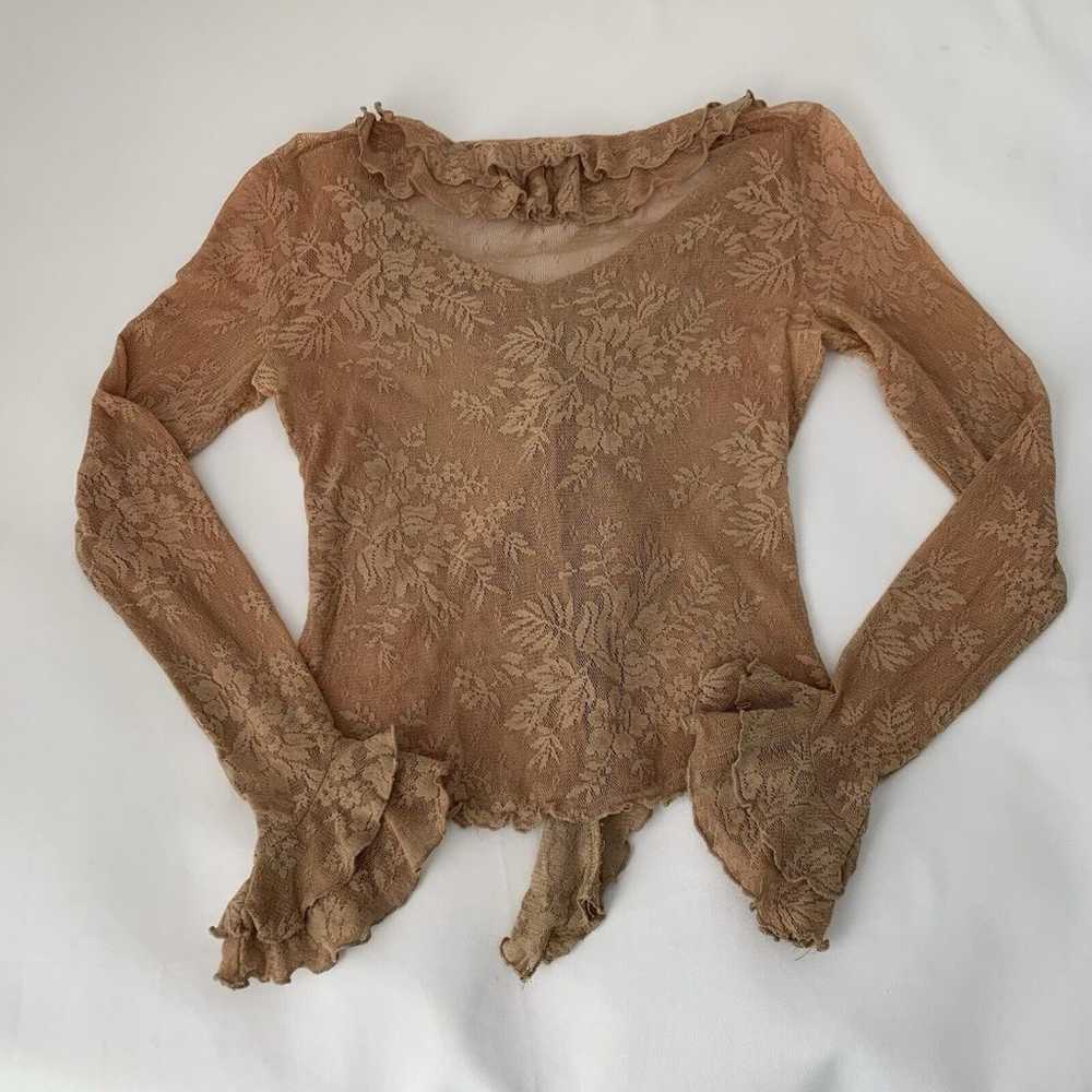 Vintage Newport News Blouse Women S Lace Ruffle 9… - image 2