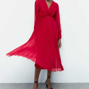 Pleated Midi Dress