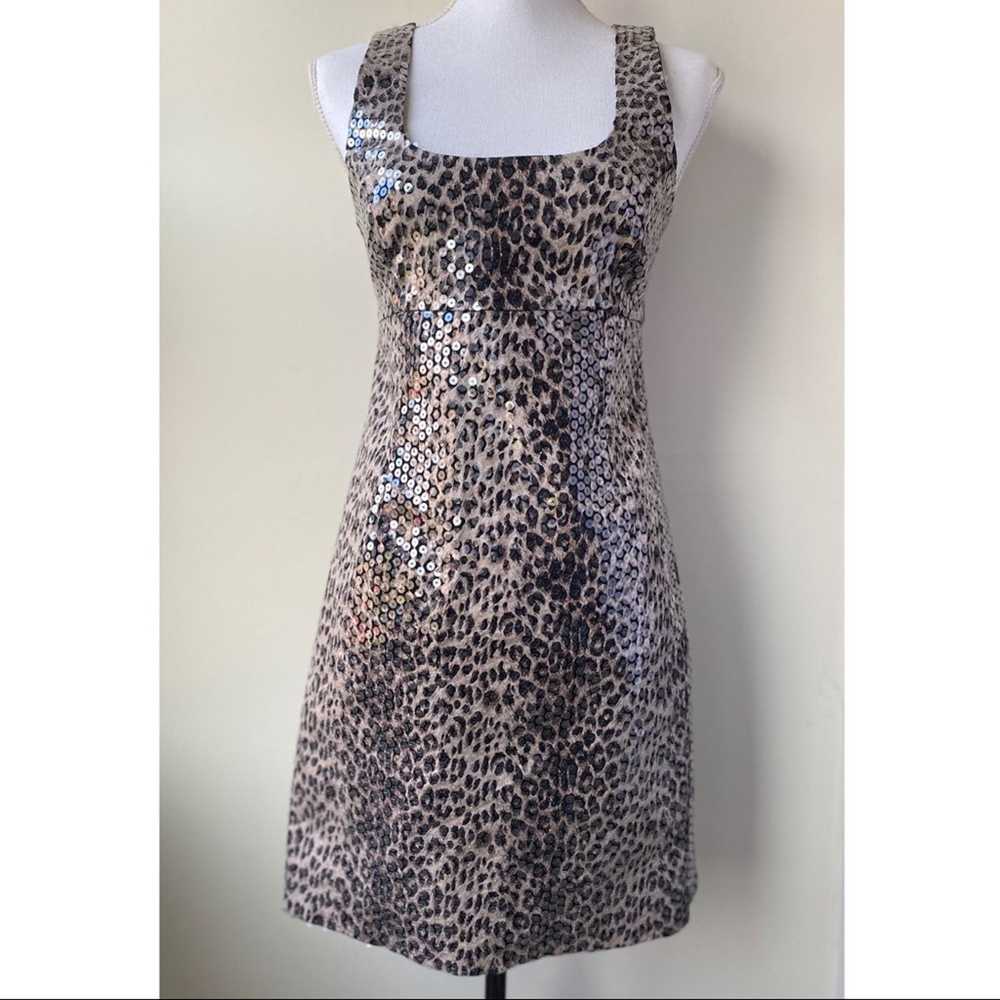 Brand Vintage Olibel Inc Leopard Print Cocktail D… - image 2