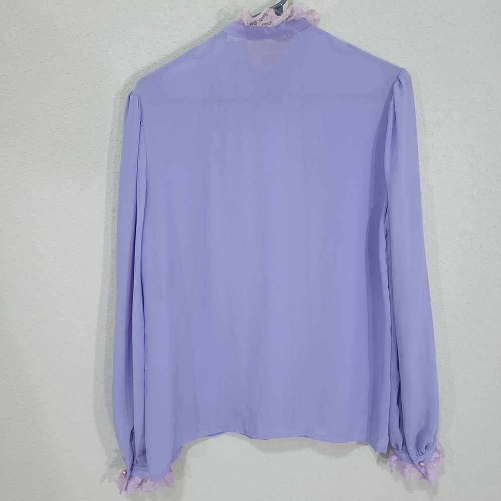 Vintage Blouse Anne French Womens Medium / 10 80s… - image 2